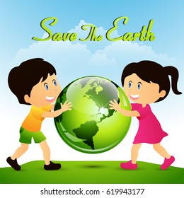 Earth Day. Eco friendly ecology concept. Flat Vector illustration. Earth day flat concept. World environment day background. Save the earth.