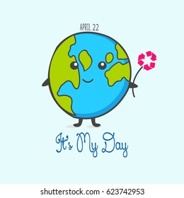 Earth Day. Eco friendly ecology concept. Flat Vector illustration. Earth day flat concept. World environment day background. Save the earth.