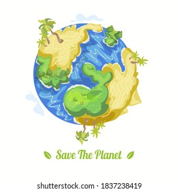 Earth day eco friendly vector illustration. World environment day background. Save the earth Poster or Banner design.