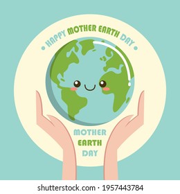Earth Day. Eco-friendly concept. Vector illustration. Earth day concept. World environment day greeting. Save the earth. Happy Mother Earth Day post greeting. Save our planet.