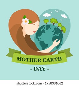 Earth Day. Eco-friendly concept. Vector illustration. Earth day concept. World environment day greeting. Save the earth. Happy Mother Earth Day post greeting. Save our planet.