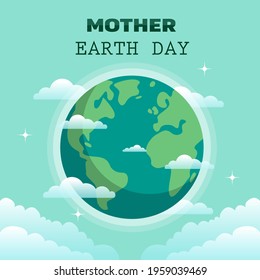 Earth Day. Eco-friendly concept. Vector illustration. Earth day concept. World environment day greeting. Save the earth. Happy Mother Earth Day post greeting. Save our planet.