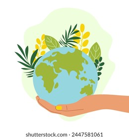 Earth day. Ecology concept. flat Vector illustration