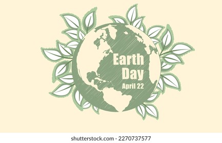 Earth Day. Ecology concept poster, card, background, vector EPS 10