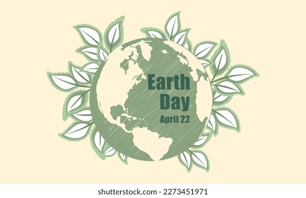 Earth Day. Ecology concept poster, card, background, vector EPS 10