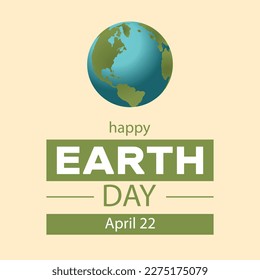 Earth Day. Ecology concept poster, card, background, vector EPS 10