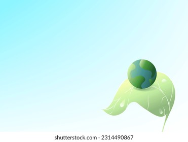 Earth Day. Ecology concept. Save the earth. Happy Earth Day Poster or Banner Background.  Space for text. Vector illustration.