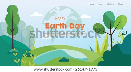 earth day ecology concept vector iluustration