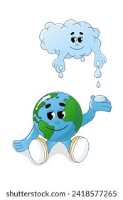 Earth Day. Ecology, ecological problems and environmental protection. Earth Day vector illustration.