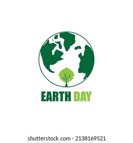Earth day ecology logo vector template