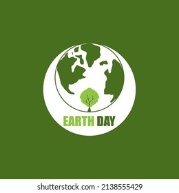 Plantilla vectorial del logotipo de ecología del Día de la Tierra