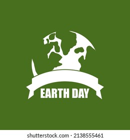 Earth day ecology logo vector template