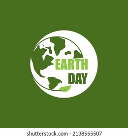 Earth day ecology logo vector template
