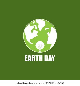 Earth day ecology logo vector template