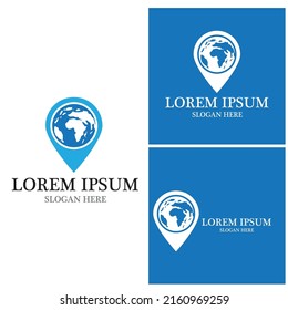 Earth day ecology logo vector template