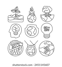 Earth Day Element Vector Illustration