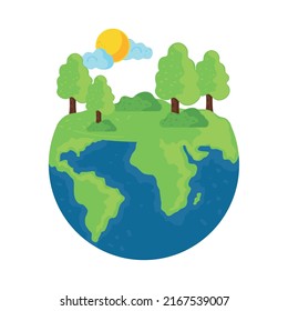 earth day environment icon design