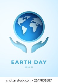 Earth Day and Environment Papercut Illustration