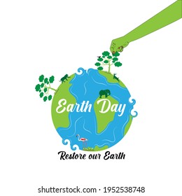 Earth Day and environment web design. vector illustration
