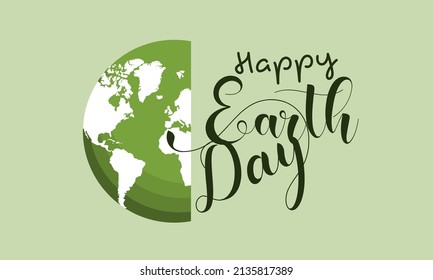 Earth Day. Environmental protection template for banner, card, poster, background.