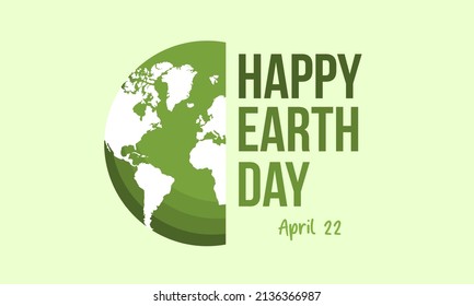 Earth Day. Environmental protection template for banner, card, poster, background.