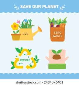 Earth Day, Environmental Vector Illustration