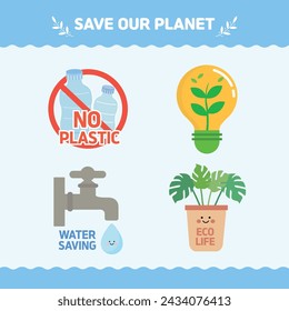 Earth Day, Umweltvektorillustrationen