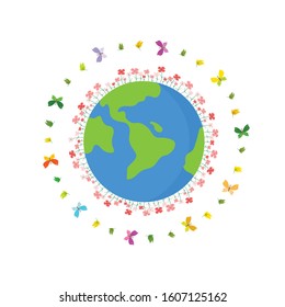 Earth Day Environmentally friendly concepts Earth day illustration For your design