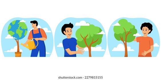 Earth Day Flat Bundle Design