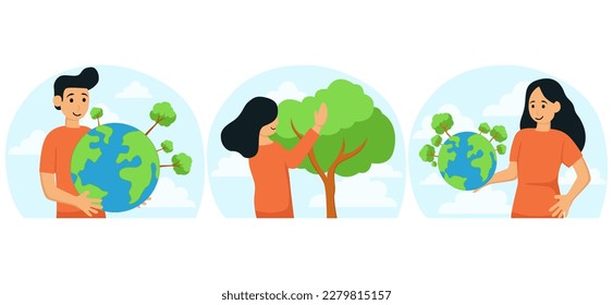 Earth Day Flat Bundle Design