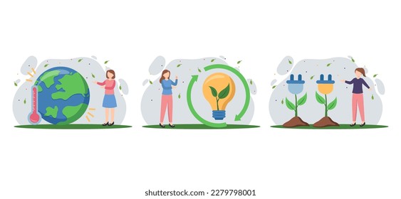 Earth Day Flat Bundle Illustration