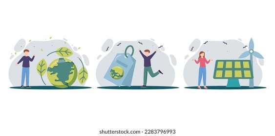 Earth Day Flat Bundle Illustration