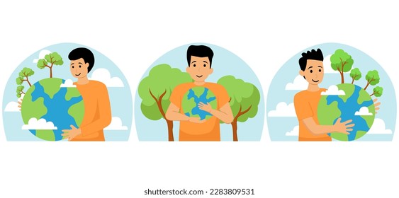 Earth Day Flat Bundle Illustration