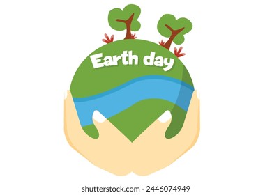 Earth Day Flat Design Illustration