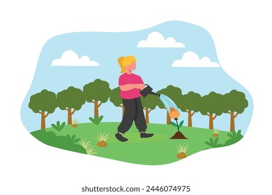 Earth Day Flat Design Illustration
