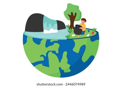 Earth Day Flat Design Illustration