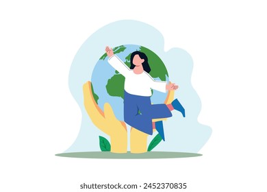 Earth Day Flat Design Illustration