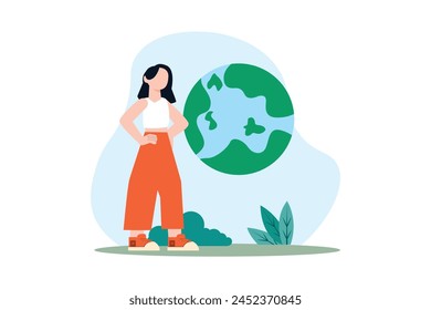 Earth Day Flat Design Illustration