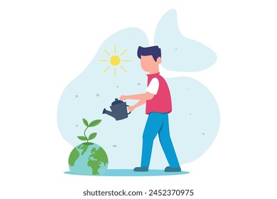 Earth Day Flat Design Illustration