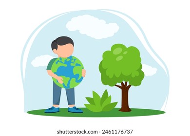 Earth Day Flat Design Illustration