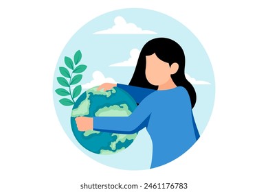 Earth Day Flat Design Illustration