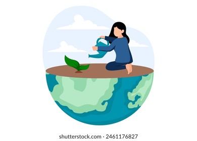 Earth Day Flat Design Illustration