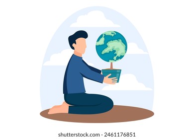 Earth Day Flat Design Illustration