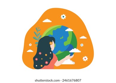 Earth Day Flat Design Illustration