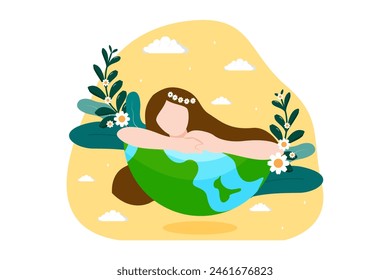 Earth Day Flat Design Illustration