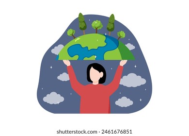Earth Day Flat Design Illustration