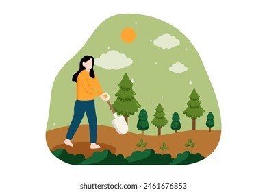 Earth Day Flat Design Illustration