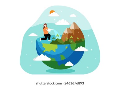 Earth Day Flat Design Illustration