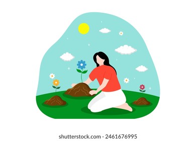 Earth Day Flat Design Illustration