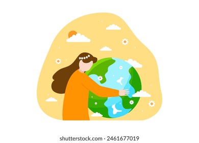 Earth Day Flat Design Illustration